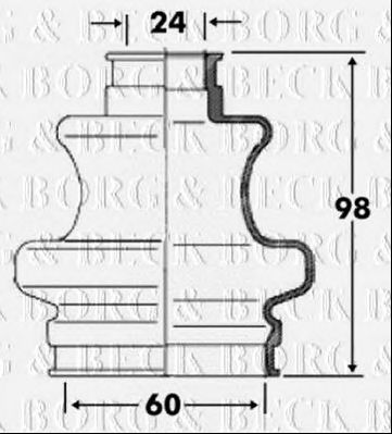 BORG & BECK bcb6094 -  Пыльник, приводной вал